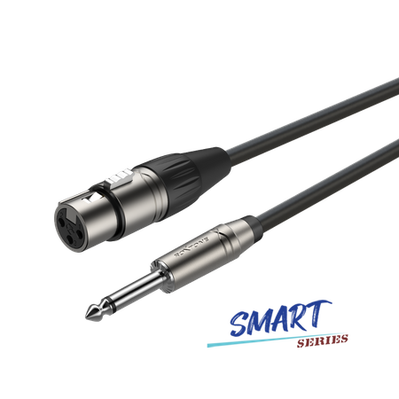 Mikrofonkabel XLR 3-polig weiblich - 6,3mm mono Jack Stecker SMART Roxtone SMXJ210L5