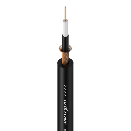 Instrumentenkabel - 24AWG - 1 x 0,22mm² Roxtone GC010-100m-BK