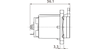 Gehäuse 6,3mm Stereoklinke, schwarzes Gehäuse Roxtone RJ3FD-BT