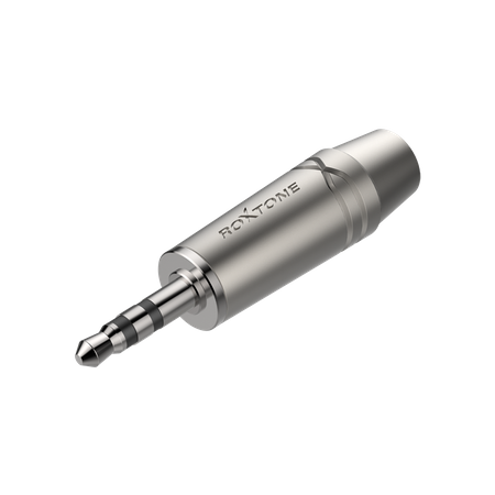3.5mm Stereo-Stecker, vernickeltes Gehäuse, vernickelte Kontakte Roxtone RMJ3PP-65-NN