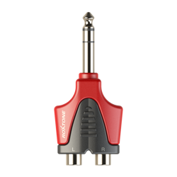Audio Adapter 6,3 mm Stereo Stecker auf 2x RCA Buchse (Y-Splitter) Roxtone RPAN330