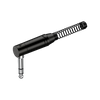 6.3mm Stereo-Winkelstecker, schwarzes elektrophoretisch lackiertes Gehäuse, vernickelte Kontakte Roxtone RJ3RPP-BN