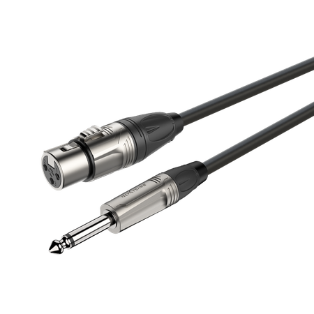 Mikrofonkabel XLR 3-polig weiblich - 6.3mm mono Jack Stecker Roxtone DMXJ210L15