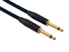 Red's Music Instrumentenkabel - Klinke 6,3mm / Klinke 6,3mm - FOP geflochtenes Kabel - GCF1130BB - 3m