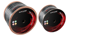 Flaches Audiokabel 26AWG - 2 x 2 x 0,14mm² Roxtone AC020-100m-BK 