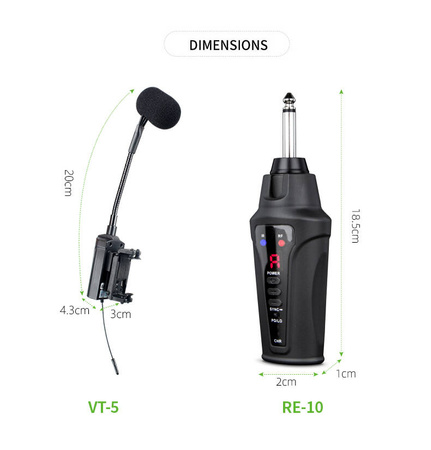 Drahtloses Mikrofon für Violine Acemic VT-5