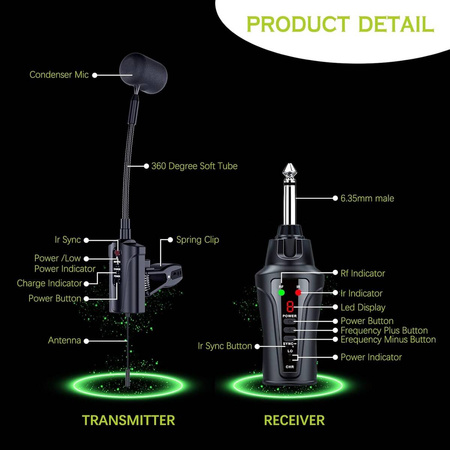 Drahtloses Mikrofon für Saxophon Acemic ST-5