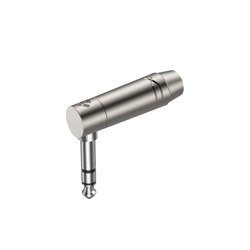 6.3mm Stereo-Winkelstecker, vernickeltes Gehäuse, vernickelte Kontakte Roxtone RJ3RPP-NS-NN