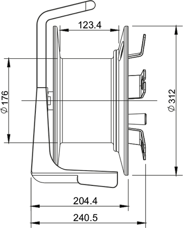 Professionelle unzerbrechliche Kabeltrommel mit Wickler Roxtone PCD310