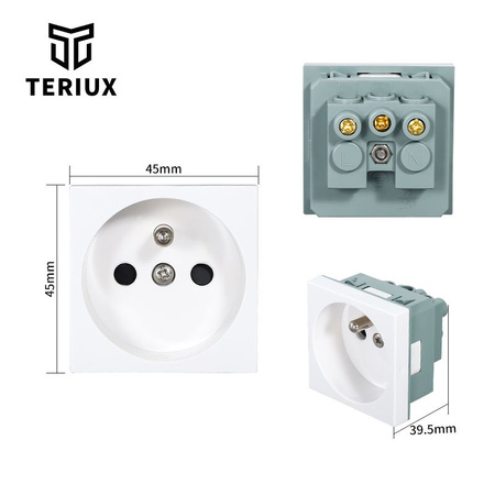 Geerdete Steckdose Teriux FR230-WH