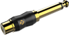Klinkenadapter 6,3 mm Mono Stecker auf Cinch (RCA) Buchse, vergoldet Roxtone RA2JPF