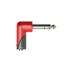 Klinkenadapter 6,3 mm Stereo Stecker auf 3,5 mm Stereo Buchse, rechtwinklig Roxtone RPAN245
