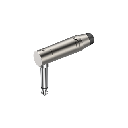 6.3mm Monostecker, vernickeltes Gehäuse, vernickelte Kontakte Roxtone RJ2RPP-BK-NN