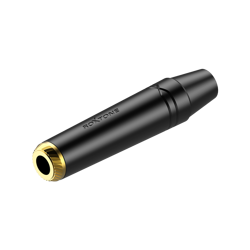 6.3mm Stereoklinke, schwarzes elektrophoretisch lackiertes Gehäuse, Roxtone RJ3FPP-BG