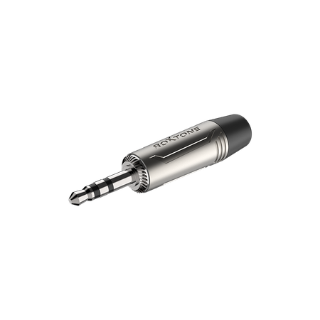 3.5mm Stereo-Stecker, vernickeltes Gehäuse, vernickelte Kontakte Roxtone RMJ3P-NN