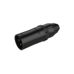 Strapazierfähiger, wasserdichter 3-poliger XLR-Stecker Roxtone RX3MWP-BG