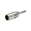 Audio Adapter 6,3 mm Stereo Stecker auf XLR 3-polig Stecker Roxtone RA3XMJM