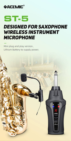 Drahtloses Mikrofon für Saxophon Acemic ST-5