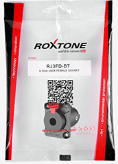 Gehäuse 6,3mm Stereoklinke, schwarzes Gehäuse Roxtone RJ3FD-BT