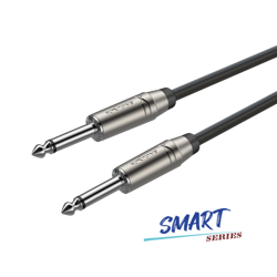 Instrumentenkabel 6,3 mm Mono-Klinke auf 6,3 mm Mono-Klinke gewinkelt, 3 m Roxtone SGJJ110L3