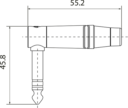 6.3mm Stereo-Stecker, vernickeltes Gehäuse, vergoldete Kontakte Roxtone RJ3RPP-NS-NG