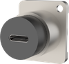 D-Shape USB Typ-C Buchse Chassis Einbaustecker Roxtone RAUCD