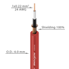 Instrumentenkabel - 24AWG - 1 x 0,22mm² Roxtone GC010-100m-RD