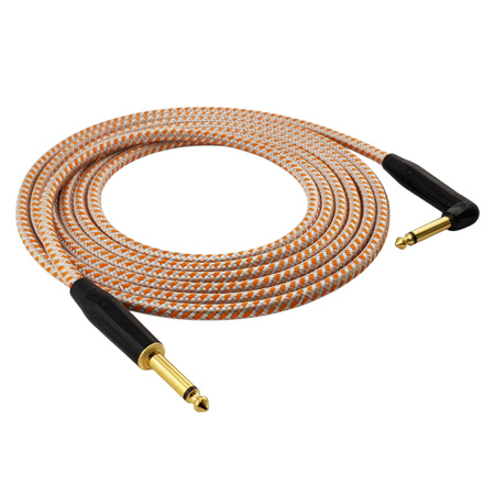 Red's Music Instrumentenkabel - Klinke 6,3mm / Klinke 6,3mm - FOP geflochtenes Kabel - GCF1230RS - 3m