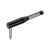 6.3mm Mono-Winkelstecker, schwarzes elektrophoretisch lackiertes Gehäuse, vergoldete Kontakte Roxtone RJ2RPP-BN