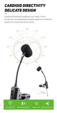 Drahtloses Mikrofon für Saxophon Acemic ST-5