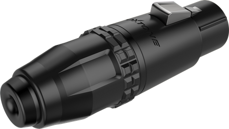 Strapazierfähiger, wasserdichter 3-poliger XLR-Stecker Roxtone RX3MWP-BG