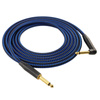 Red's Music Instrumentenkabel - Klinke 6,3mm / Klinke 6,3mm gewinkelt - FOP geflochtenes Kabel - GCF1230BB - 3m