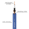 Instrumentenkabel - 24AWG - 1 x 0,22mm² Roxtone GC010-100m-BL
