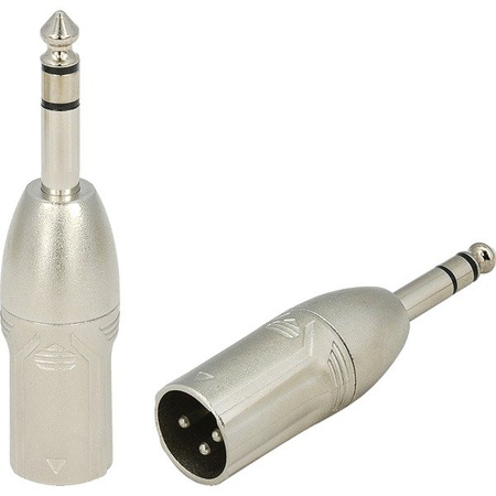 Audio Adapter 6,3 mm Stereo Stecker auf XLR 3-polig Stecker Roxtone RA3XMJM