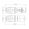 Strapazierfähiger, wasserdichter 3-poliger XLR-Stecker Roxtone RX3MWP-BG
