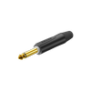 PUREPLUG, 6.3mm Monostecker, schwarzes Gehäuse, vergoldete Kontakte Roxtone PJ2X-BG-PURE