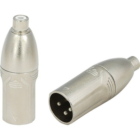 Audio Adapter RCA (Cinch) Buchse auf XLR 3-polig Stecker Roxtone RA2XMPF
