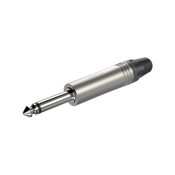 6,3-mm-Mono-Klinkenstecker mit vernickeltem Gehäuse Roxtone J2NN