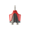 Audio Adapter 3,5 mm Stereo Stecker auf 2x RCA Buchse (Y-Splitter) Roxtone RPAN350 