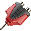 Audio Adapter 3,5 mm Stereo Stecker auf 2x RCA Buchse (Y-Splitter) Roxtone RPAN350 