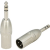 Audio Adapter 6,3 mm Stereo Stecker auf XLR 3-polig Stecker Roxtone RA3XMJM