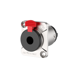 Gehäuse 6.3mm Stereo Klinke, vernickeltes Gehäuse, verzinnte Kontakte Roxtone RJ3FD-NT