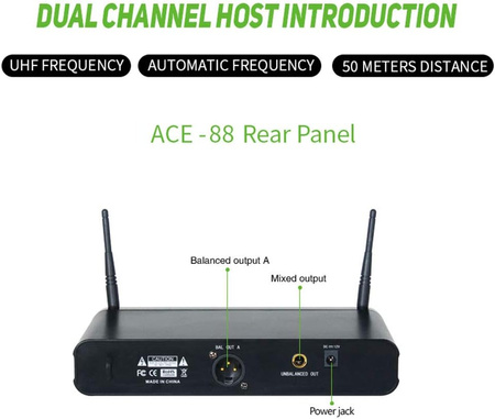 Drahtloses Mikrofonsystem Acemic ACE-88