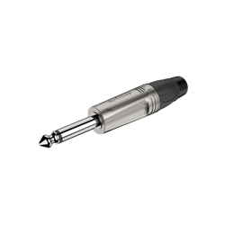 6.3mm Monostecker, vernickeltes Gehäuse, vernickelte Kontakte Roxtone RJ2P-NN