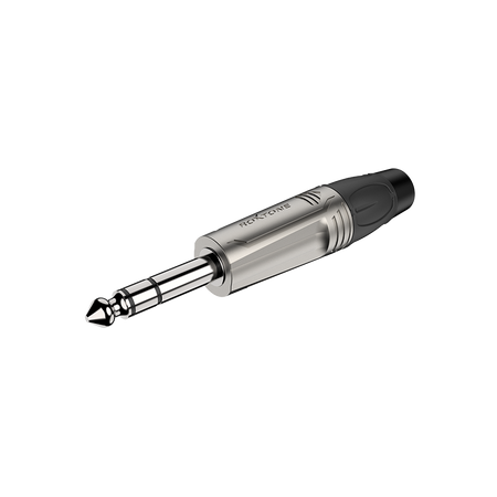 6.3mm Stereo-Stecker, vernickeltes Gehäuse, vernickelte Kontakte Roxtone RJ3P-NN