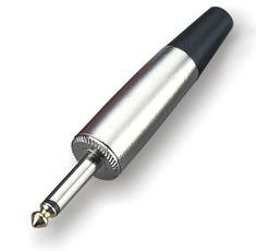 6.3mm Monostecker, vernickeltes Gehäuse, vernickelte Kontakte Roxtone RJ015M