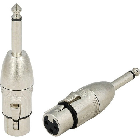 Audio Adapter 6,3 mm Mono Stecker auf XLR 3-polig Buchse Roxtone RA2XFJM