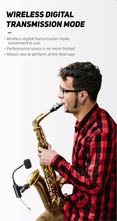 Drahtloses Mikrofon für Saxophon Acemic ST-5