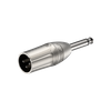 Audio Adapter 6,3 mm Mono Stecker auf XLR 3-polig Stecker Roxtone RA2XMJM