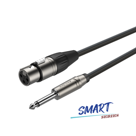 Mikrofonkabel XLR 3-polig weiblich - 6,3mm mono Jack Stecker SMART Roxtone SMXJ210L1